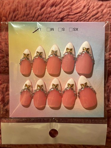 Pink white gold french - pink,