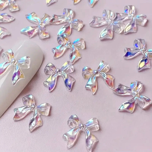 20pcs iridescent bows - 20pcs, ab