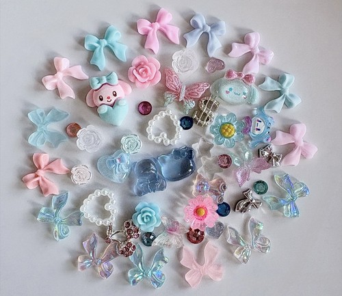 50pc mixed nail - mixed, silver