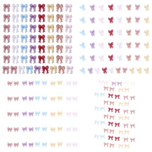 Bows nail charms colorful - bows,