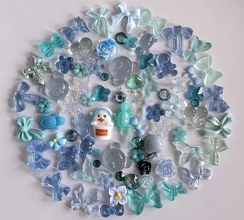 80pcs blue nail - 80pcs,