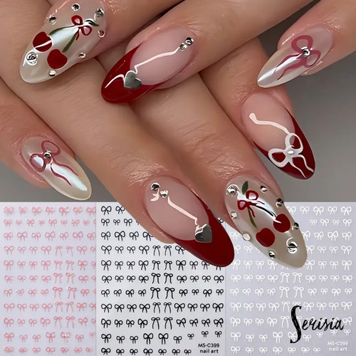 Mini bowknot nail stickers - mini,
