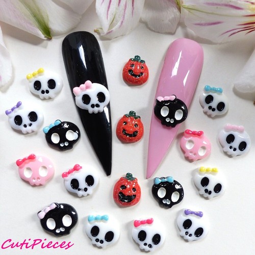 Nail art skulls - skulls, skeleton
