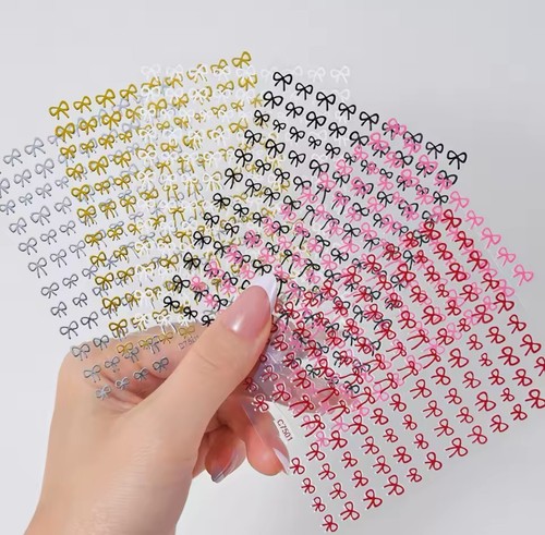 Minimalist bow nail art - minimalist,