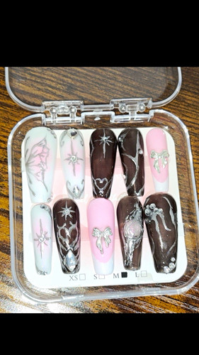 Long coffin press nails - coffin, press-on