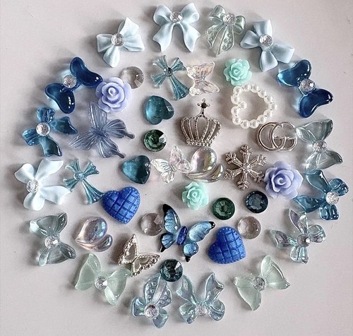40pcs mixed blue - mixed,