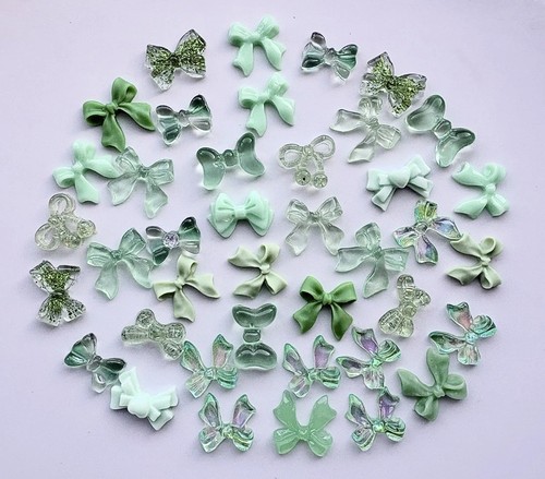 40pcs mixed green nail - mixed,