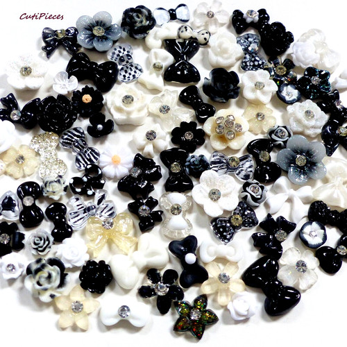 100pcs nail art - art, "black