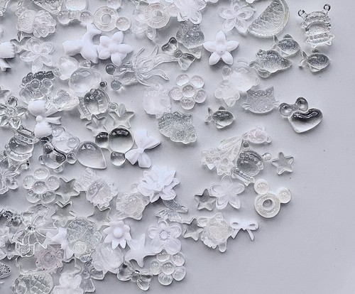 100pcs mixed clear white - 100pcs,