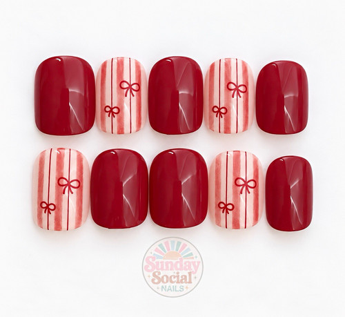 Short square press nails - short,