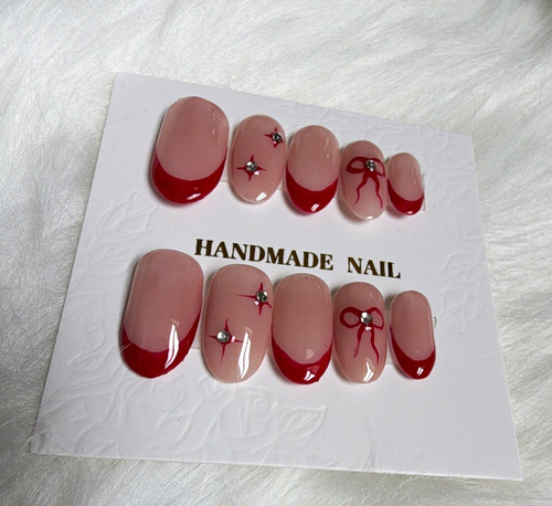 Nude red french - red,